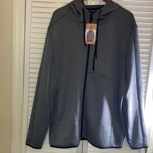 NWT ZeroXposur Gray and Black Full Zipper Hoodie Size XXL